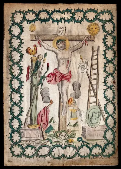 The Crucifixion with the instruments of Christ's Passion
