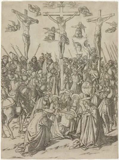 The Crucifixion with the Two Thieves, from the Mysteries of the Rosary