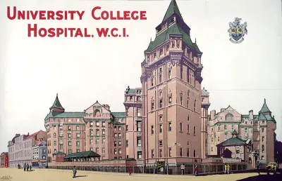 The Cruciform Building, University College Hospital, London: perspective from the south-east