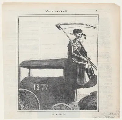 The cursed year!, from 'News of the day,' published in Le Charivari, January 1, 1872