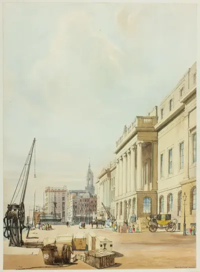 The Custom House, plate three from Original Views of London as It Is