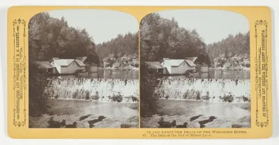The Dam at the foot of Mirror Lake, No. 67 from the series "In and About the Dells of the Wisconsin River"