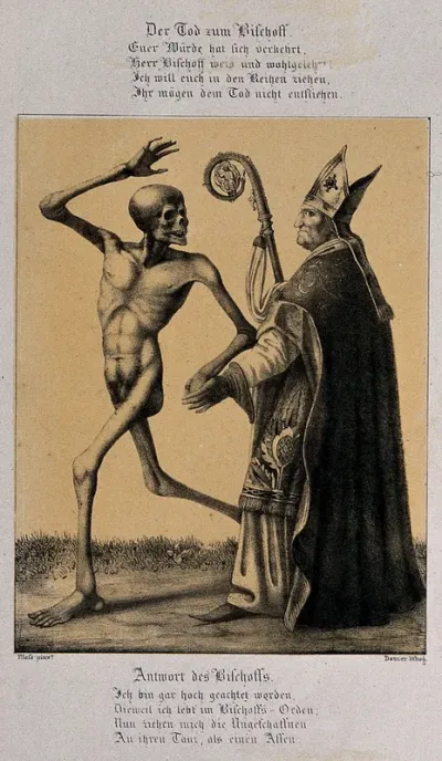 The dance of death at Basel: death and the bishop