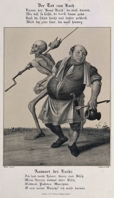The dance of death at Basel: death and the cook
