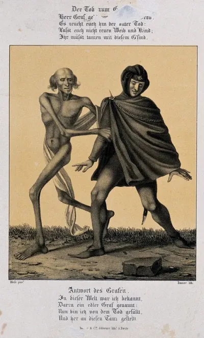 The dance of death at Basel: death and the count