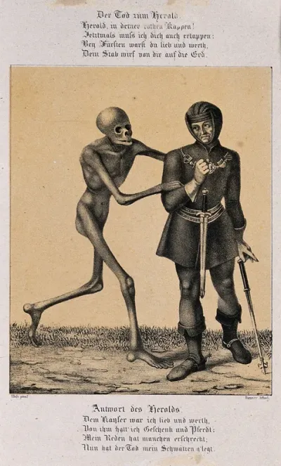 The dance of death at Basel: death and the herald