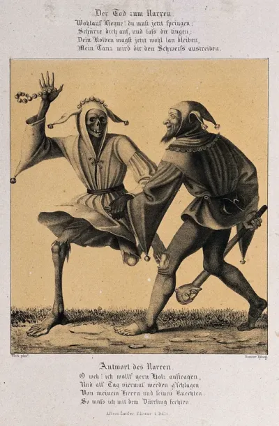 The dance of death at Basel: death and the jester