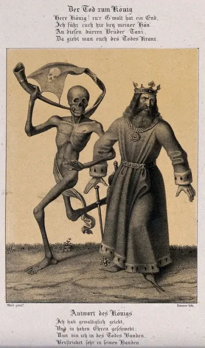 The dance of death at Basel: death and the King