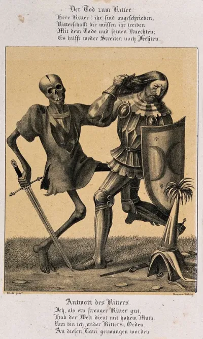 The dance of death at Basel: death and the knight