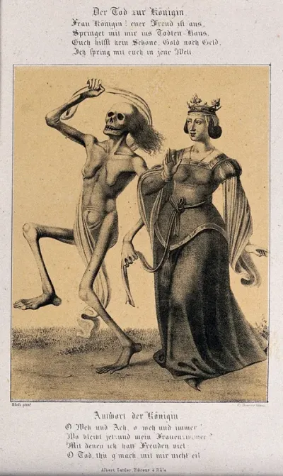 The dance of death at Basel: death and the queen