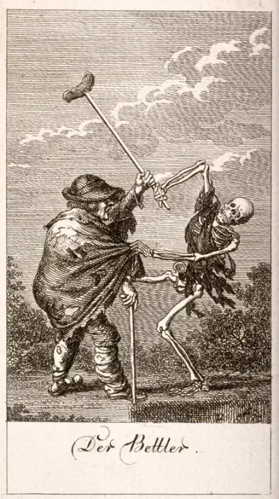 The dance of death: death and the beggar