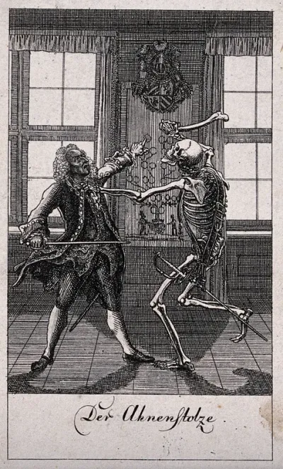 The dance of death: death and the man who prides himself on his ancestry