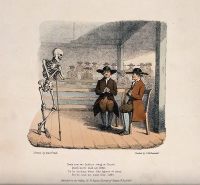 The dance of death: Death sees two quakers