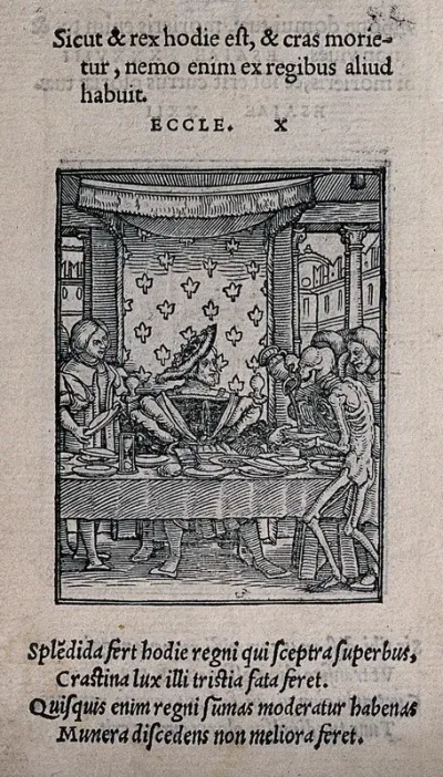 The dance of death: the king