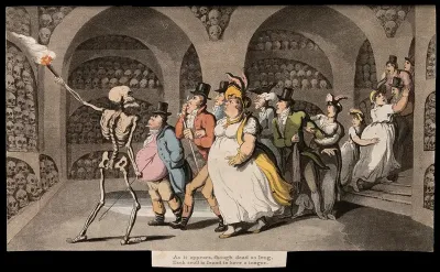The dance of death: the vision of skulls