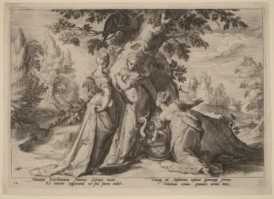 The Daughters of Cecrops Open the Casket Entrusted to Them by Minerva