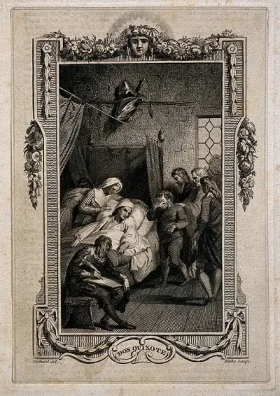 The death bed of Don Quixote