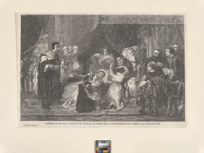 The Death Bed of Robert, King of Naples, from "Illustrated London News"
