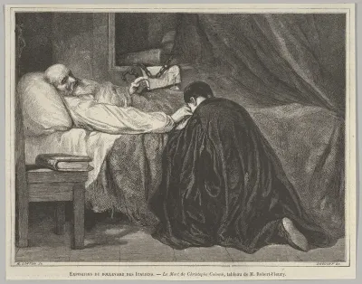 The Death of Christopher Columbus, from "Le Monde Illustré"