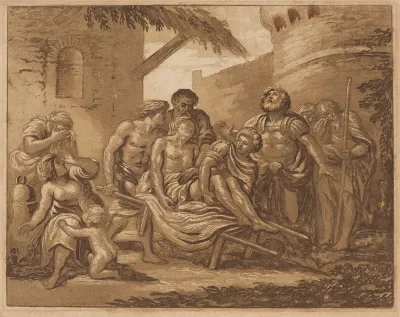 The Death of Hector on the Ramparts of Troy (recto) / Tancred and Erminia (verso)