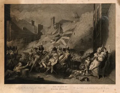 The death of Major Peirson in the battle of Jersey