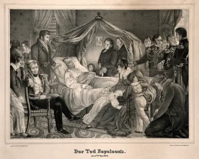 The death of Napoleon Bonaparte at St Helena in 1821