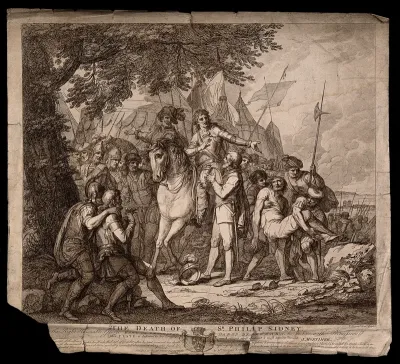 The death of Sir Philip Sidney at the battle of Zutphen