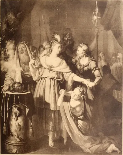 The death of Sophonisbe: she receives from a servant a cup of poison sent to her by Masinissa