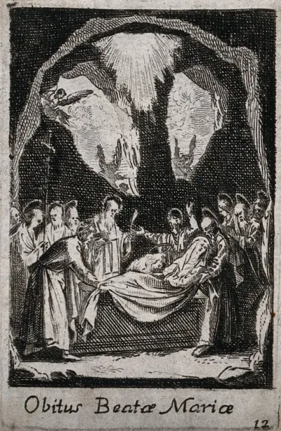 The death of the Virgin Mary, surrounded by the apostles