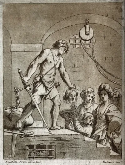 The decapitation of Saint John the Baptist