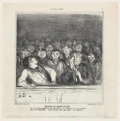 The decline of the drama in 1866, from 'Parisian habits,' published in Le Charivari, May 2, 1866