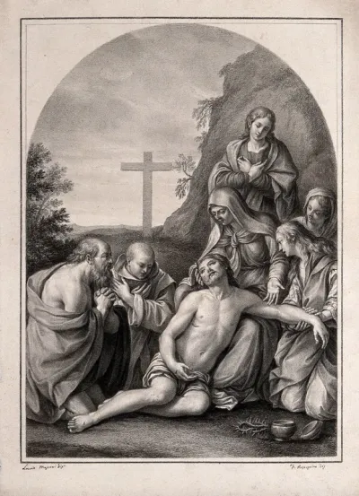 The deposition of Christ from the cross; the holy women mourn