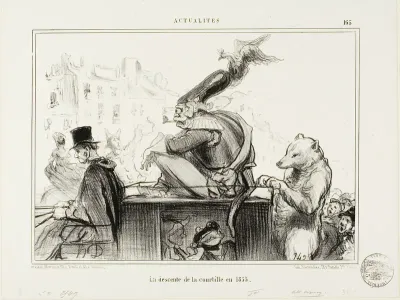 The Descent of the Courtille in 1855, plate 165 from Actualités