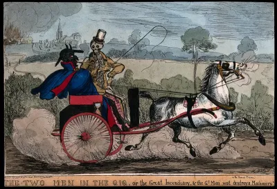The Devil and Death in a carriage