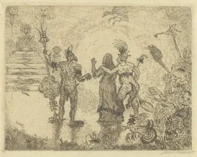 The Devils Dzitts and Hihanox Leading Christ into Hell
