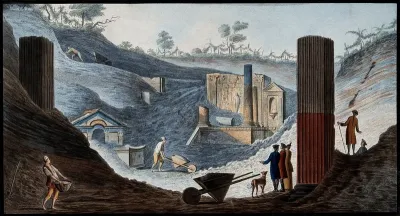 The discovery of the temple of Isis at Pompeii, buried under pumice and other volcanic matter