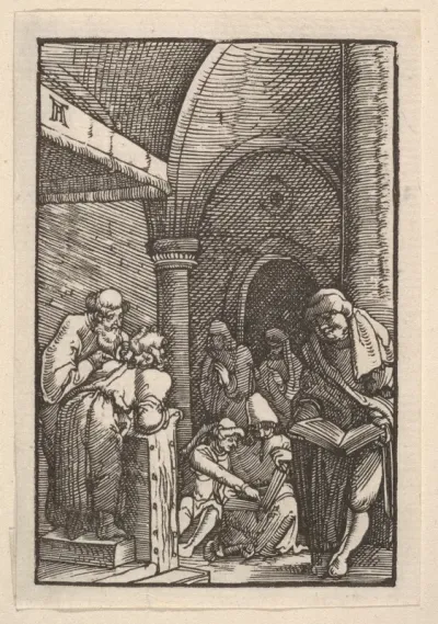 The Dispute in the Temple, from "The Fall and Salvation of Mankind Through the Life and Passion of Christ"