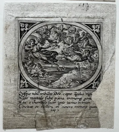 The Distribution of the Trumpets to the Seven Angels, from Icones Revelationum... (The Revelations of St John)