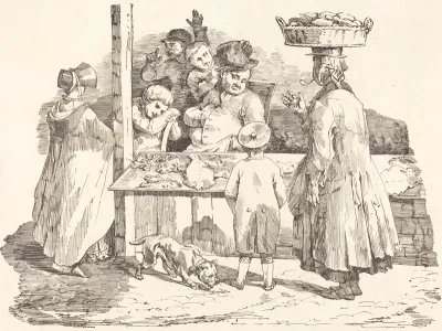 The Dozing Fishmonger (Le marchand de poissons endormie)