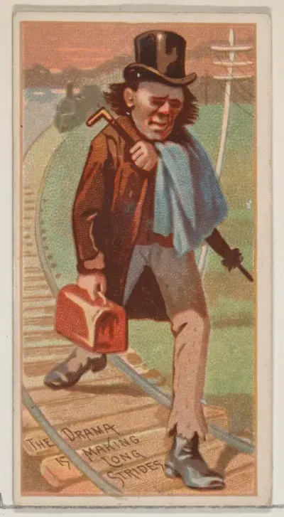 The Drama is Making Long Strides, from the Jokes series (N87) for Duke brand cigarettes