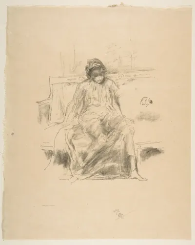 The Draped Figure Seated, from "L'Estampe Originale"