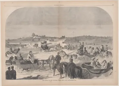 The Drive in Central Park, New York (from "Harper's Weekly," Vol. IV)