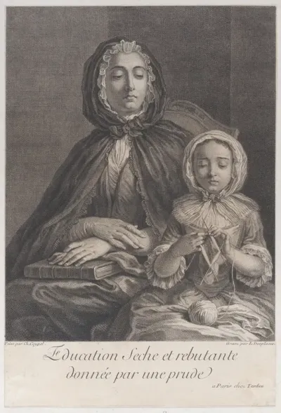The dry and forbidding education given by a prude (Education seche et rebutante donnée par un prude)