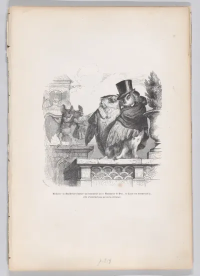 The Duchess is singing a nocturne with the Duke..., from "Scenes from the Private and Public Life of Animals"