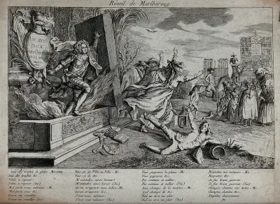 The Duke of Marlborough bursting out of his tomb to protest against a song about him which had become popular in France in 1782