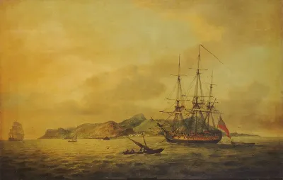 The East Indiaman 'Hindustan' at Anchor