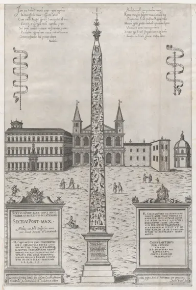 The Egyptian Obelisk of Constantine, from "Speculum Romanae Magnificentiae"