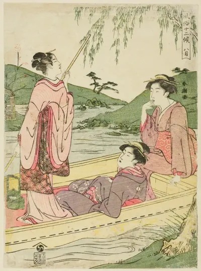 The Eighth Month (Hachigatsu), from the series "Popular Customs of the Twelve Months (Fuzoku juni ko)"