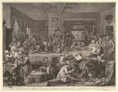 The Election, Plate 1: “An Election Entertainment”