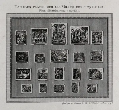 The electoral picture gallery at Düsseldorf: paintings placed on the shutters in the first galleries